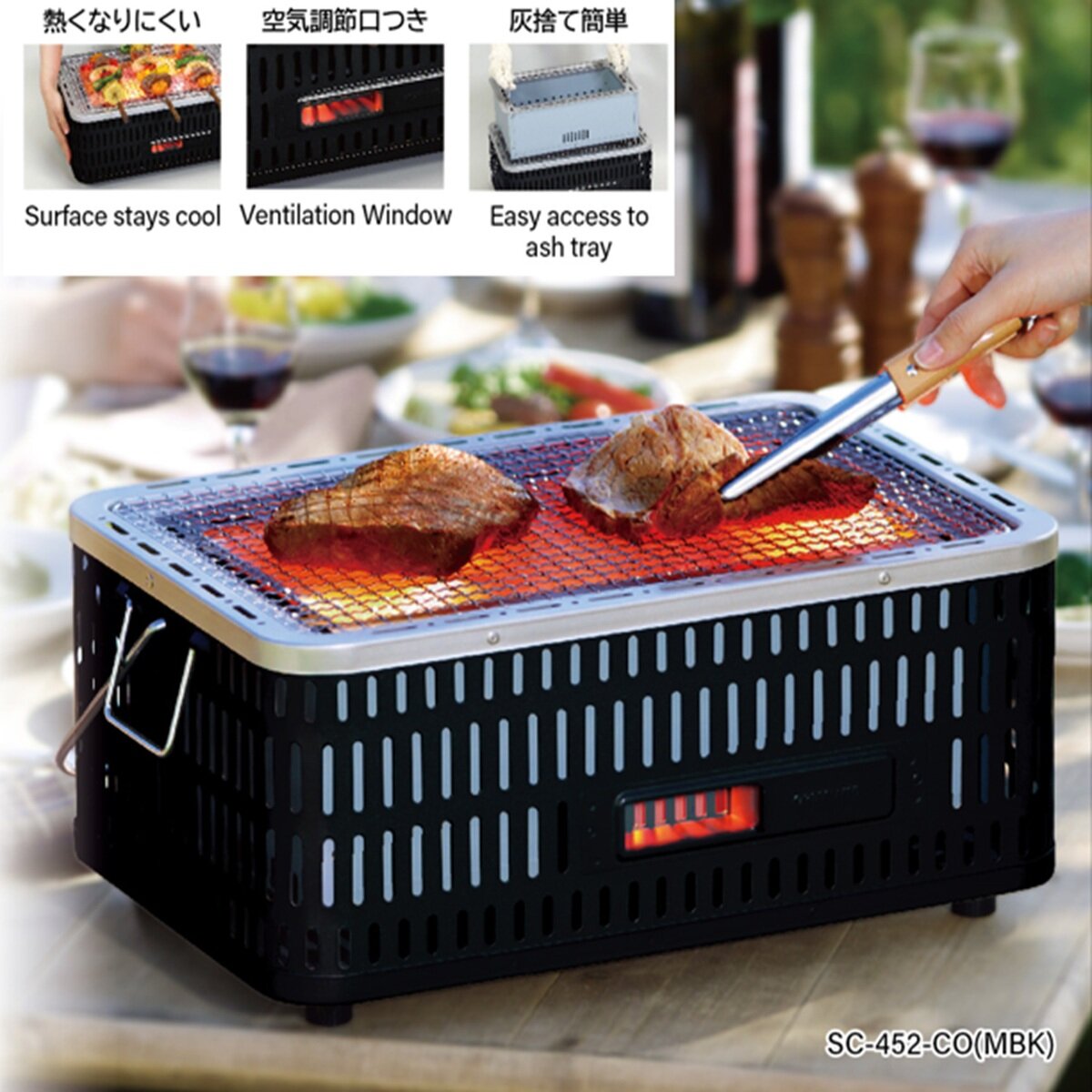 グリーンライフ テーブルトップ チャコール BBQグリル | Costco Japan