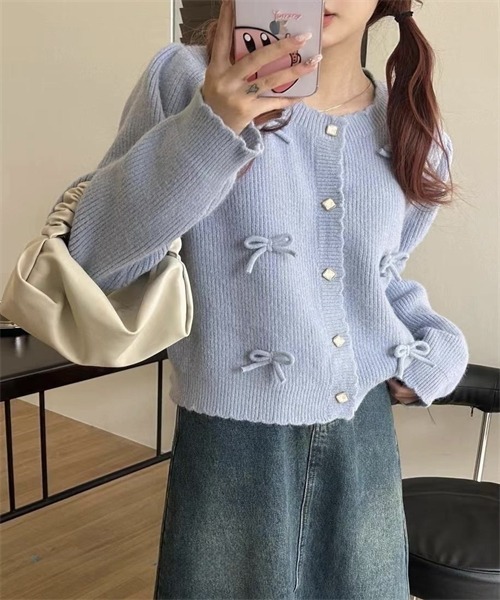 Dream garden（ドリームガーデン） カーディガン リボンデザインニット