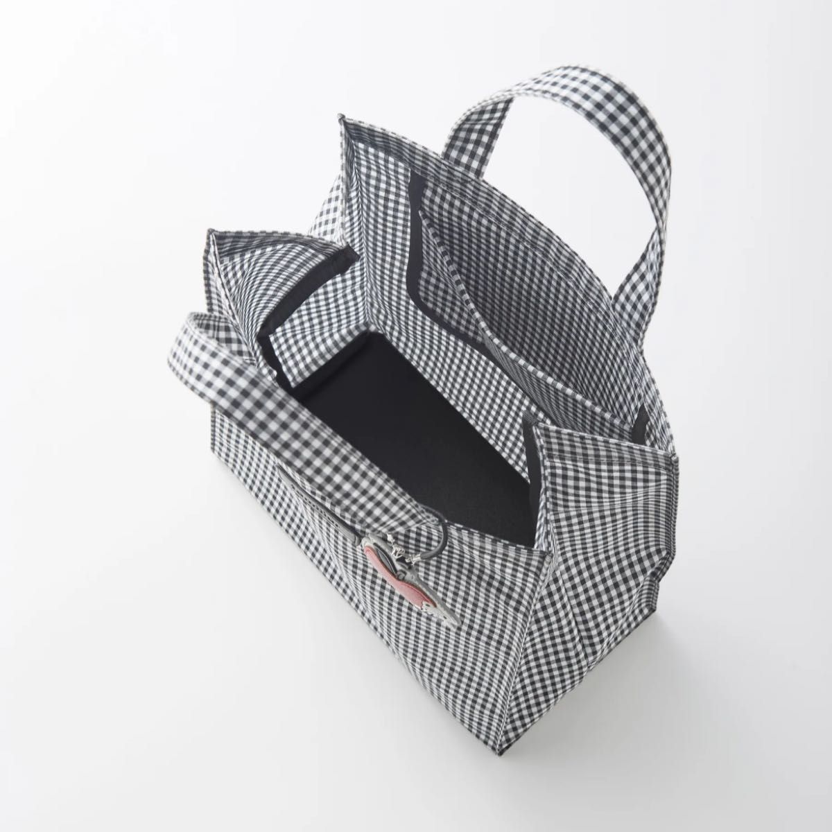 新品未開封 ファミリア familiar ギンガムチェックバッグ 縦型トート