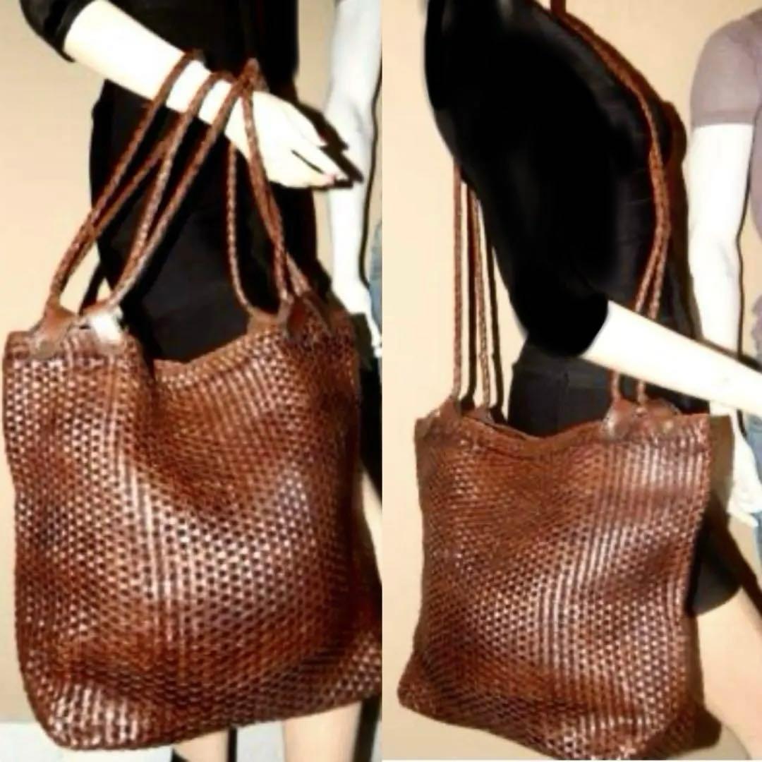 5万→THE J. PETERMAN CO. ■本革イントレチャート バッグ■茶 楽天市場】トートバッグ 本革レザー イントレチャート メッシュレザー