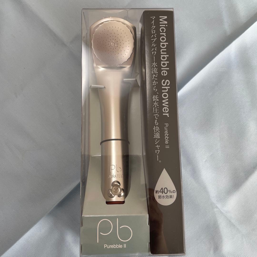 新品未使用　Purebble II ピュアブル2 マイクロバブルシャワー マイクロバブルシャワー「ピュアブルⅡ」チタンブラック_ 約40％の節水