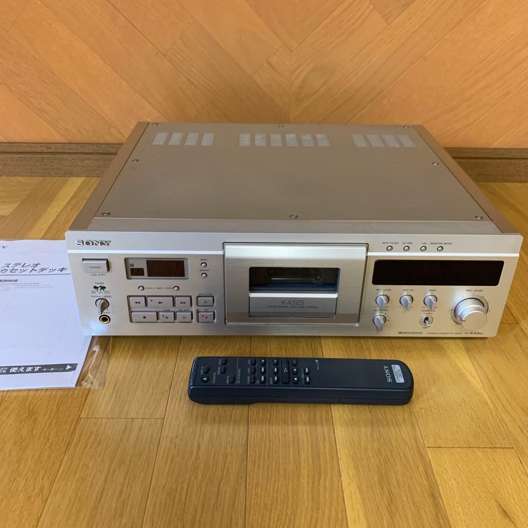 【美品】SONY TC-KA5ES ゴールドカセットデッキ　リモコン付き 美品】SONY TC-KA5ES ゴールドカセットデッキ リモコン付き - メルカリ