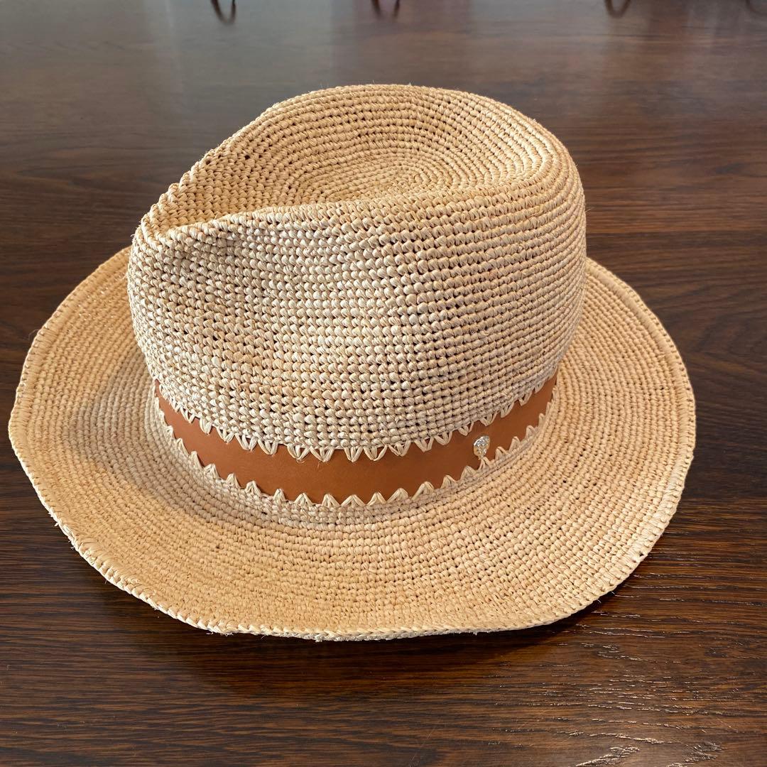 (美品)ヘレンカミンスキー ラフィア帽子 Helen Kaminski（ヘレンカミンスキー） サンバイザー ラフィア BIANCA