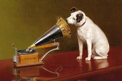 蓄音機を聴く犬？】ビクター社のロゴマークの犬「ニッパー」って知っ