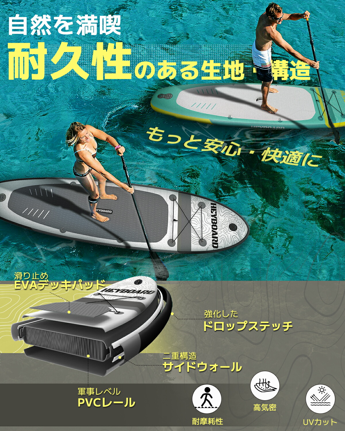 楽天市場】【午前10時まで即日発送】【送料無料】 HeyBoard 超軽量sup