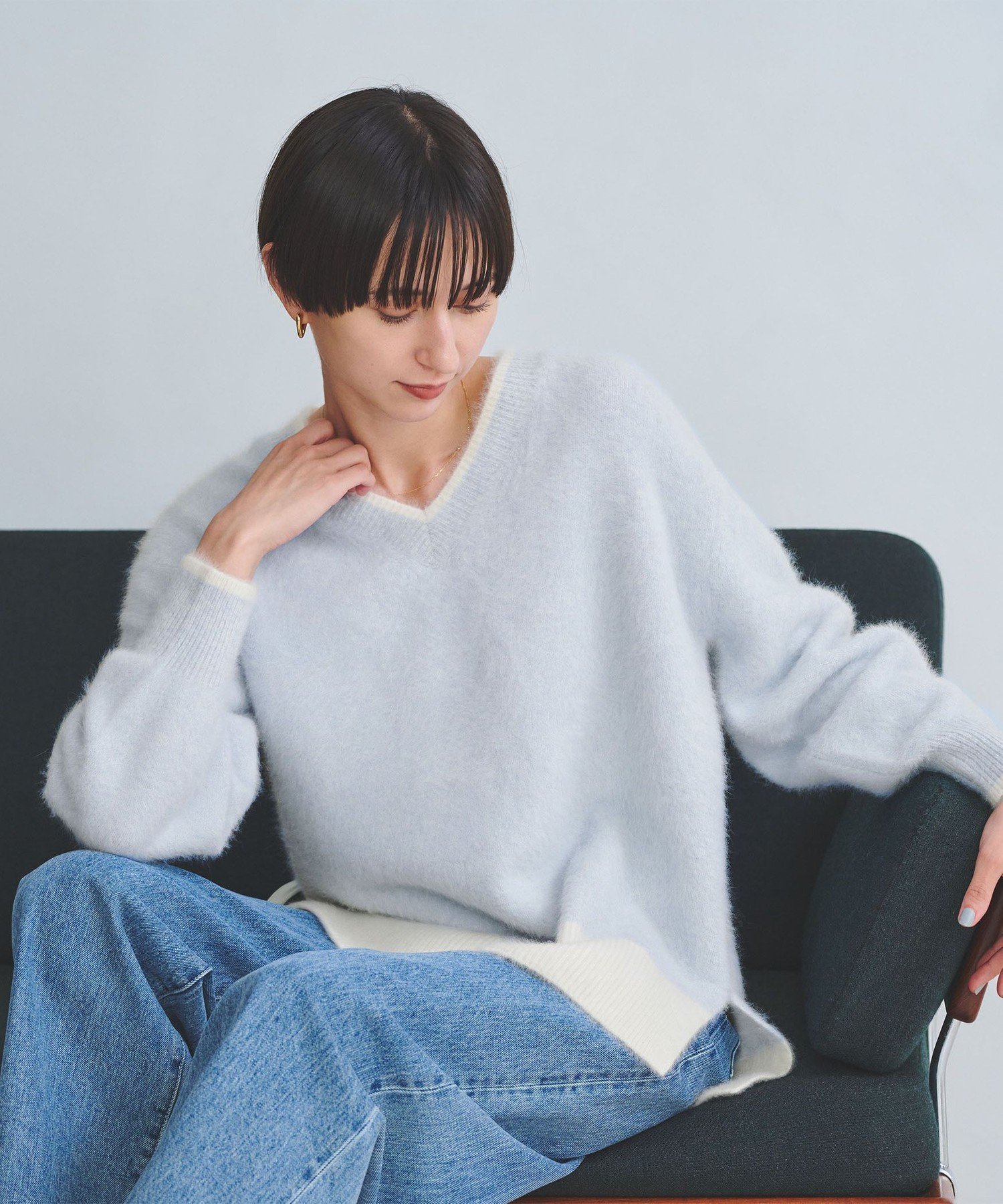 UNITED ARROWS｜フォックスカシミヤ Vネック ニット | Rakuten Fashion