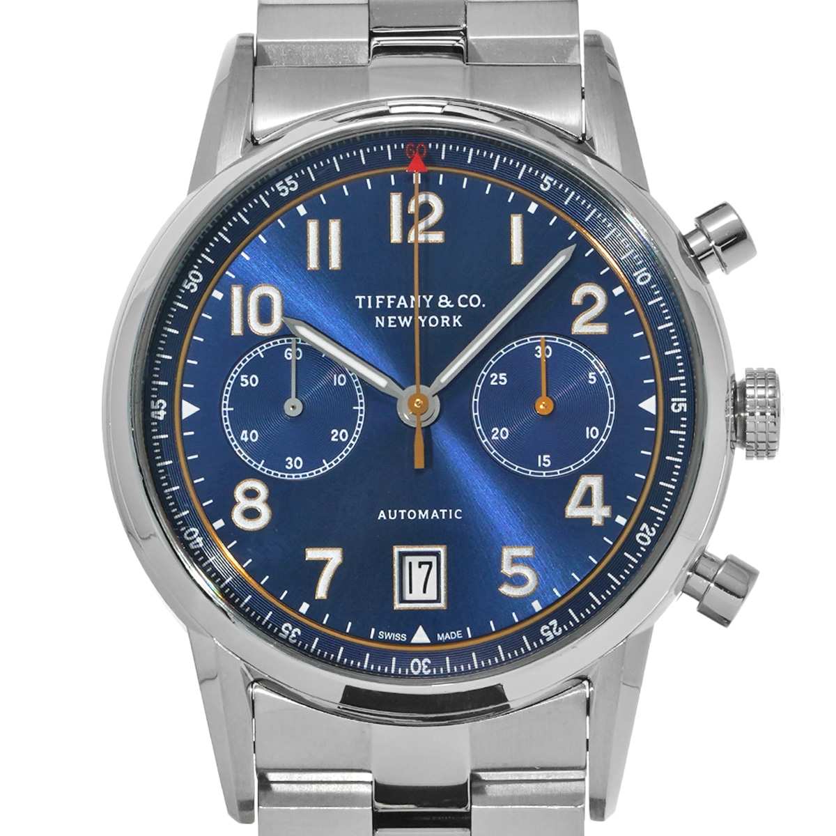 ティファニー CT60 クロノグラフ 42mm 34677298 ブルー メンズ 時計