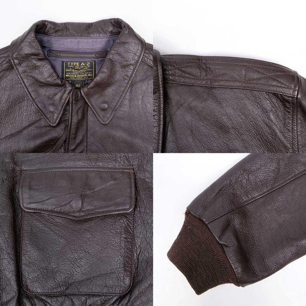 80's Willis ＆ Geiger A-2 レザーフライトジャケット “MADE IN USA