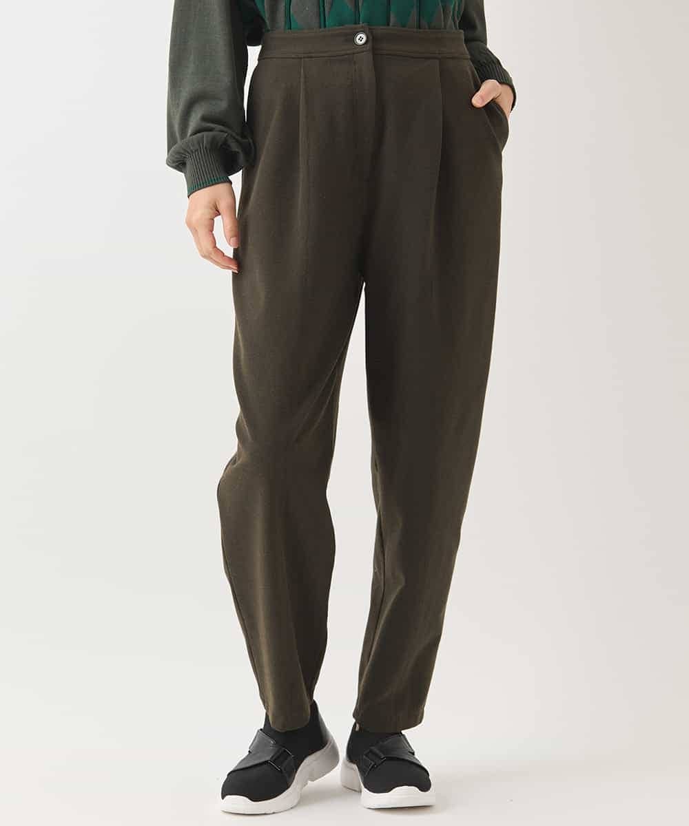 カシミヤタッチテーパードラインパンツ /洗える(フルレングスパンツ