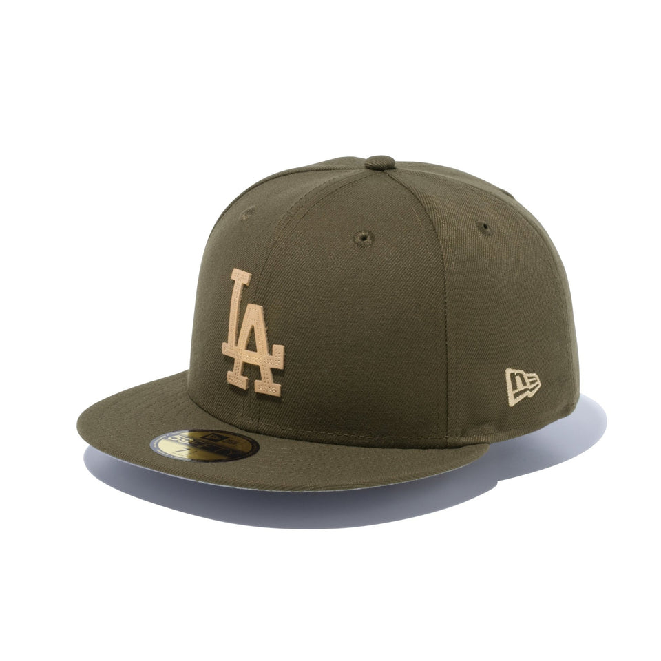 59FIFTY MLB Leather Logo ロサンゼルス・ドジャース モス