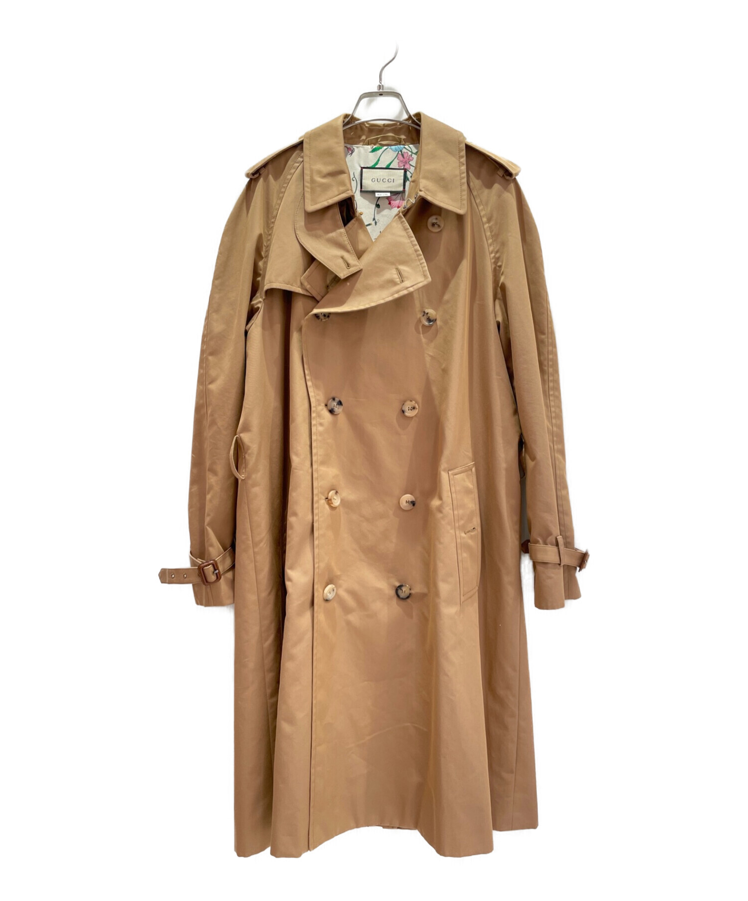 中古・古着通販】GUCCI (グッチ) Floral Pattern Lining Trench Coat