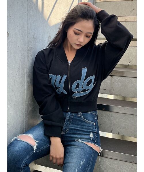 GYDA（ジェイダ） トレーナー スウェット gydaショートスウェット