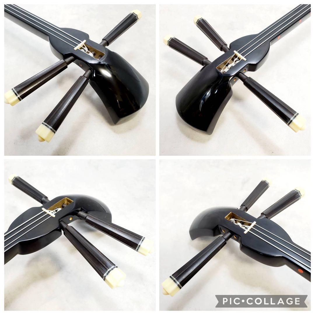 極美品・すぐ始められる】沖縄三線 本蛇皮張り 付属品多数 ハード