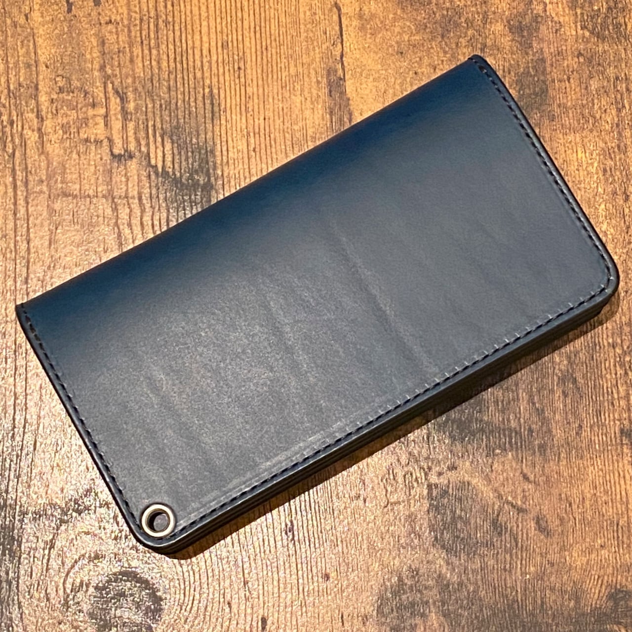 LEATHER WALLET TYPE02 -LONG- (BLUE × SILVER) /GERUGA | CROSS ROAD
