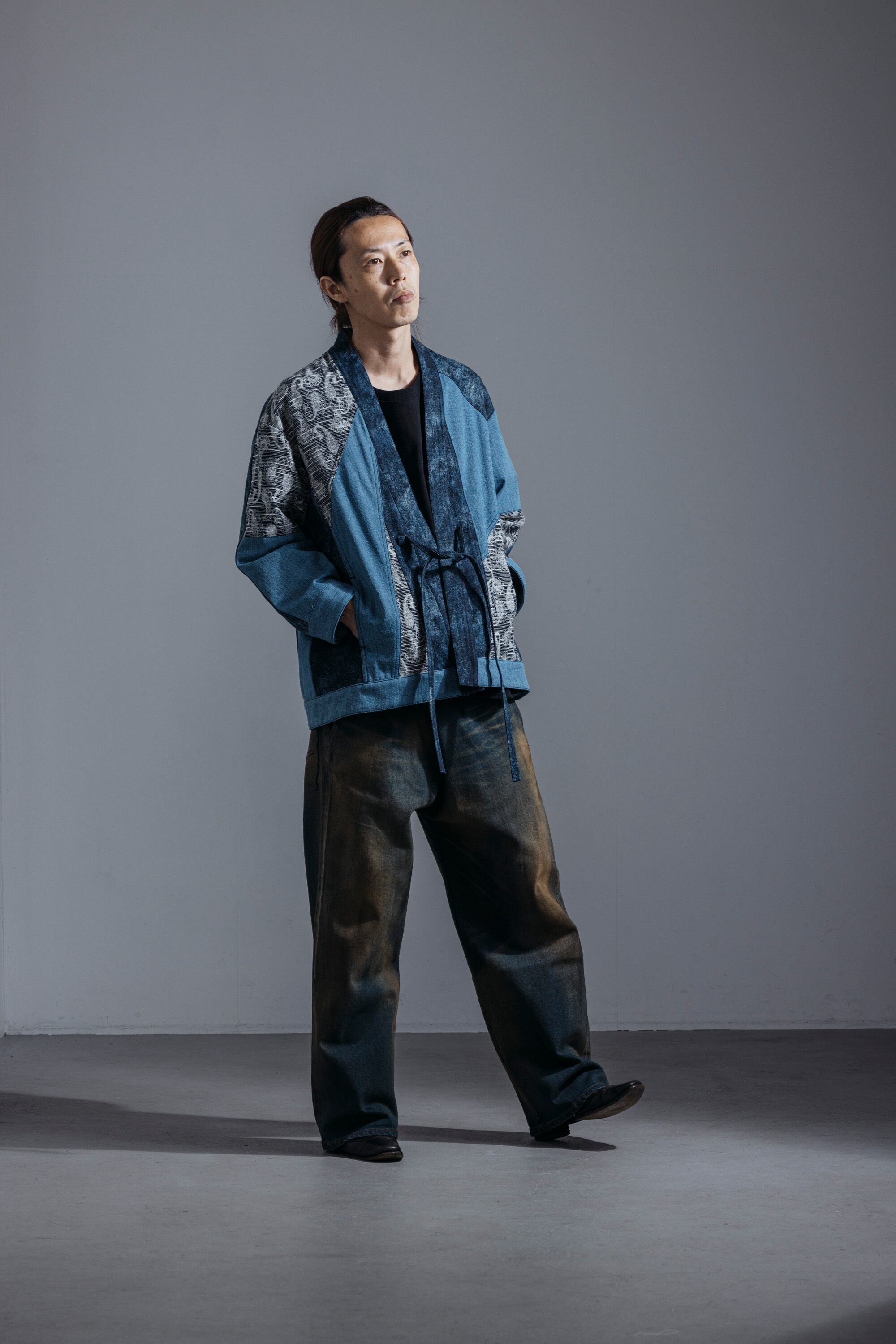 パッチワークジャケット -DK-23SSH-PW1-/BLUE | 青木被服 公式