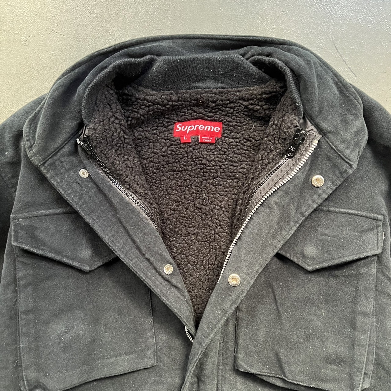 Supreme Moleskin M-65 JACKET SPIEWAK - blue room