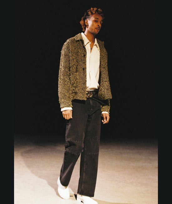 OUR LEGACY ARCHIVE BOX JACKET BLACK/BEIGE CIGAR STRIPE (OUR LEGACY