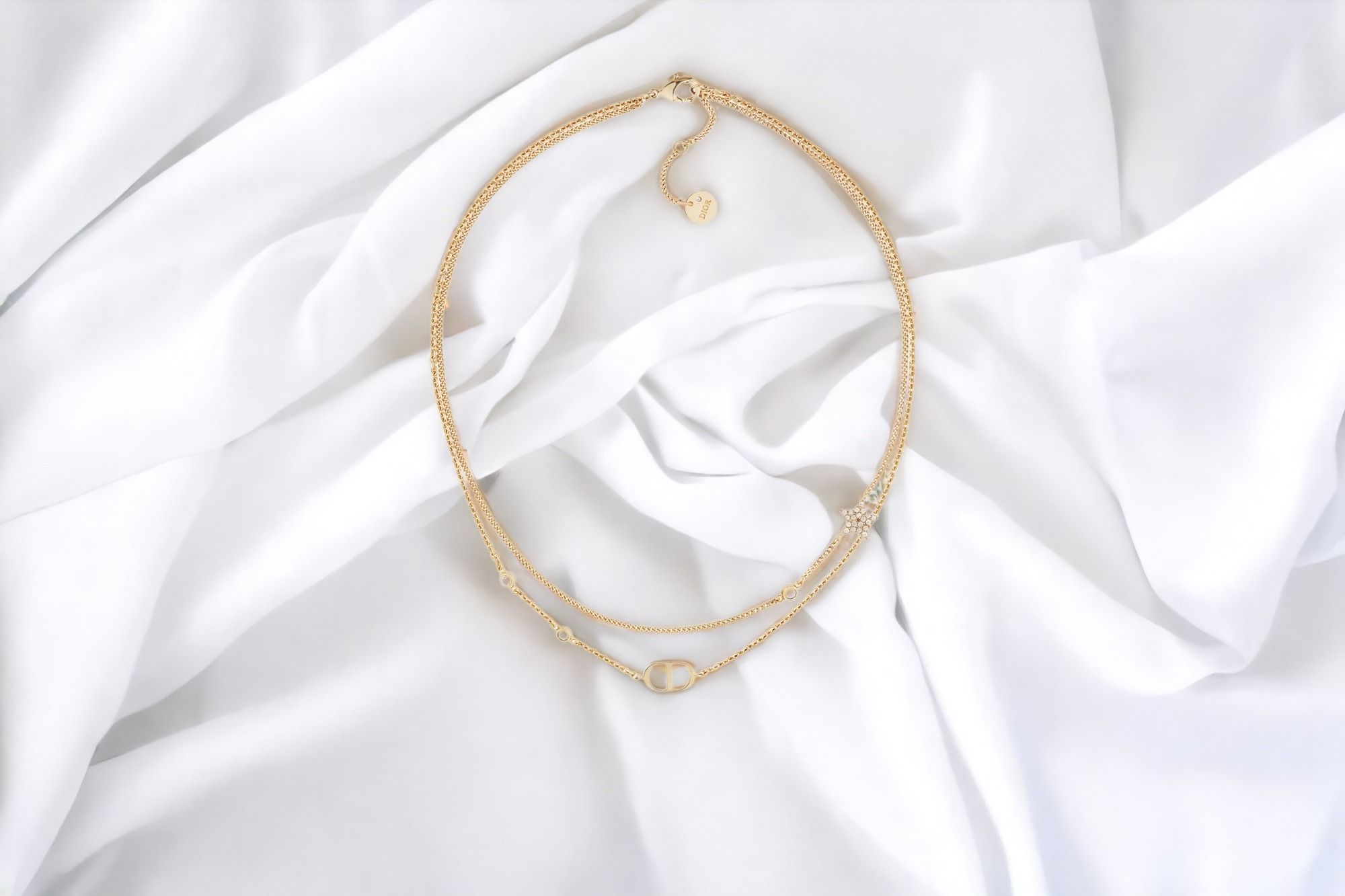 国内発送 Dior PETIT CD ダブル ネックレス ゴールド 星型 (Dior