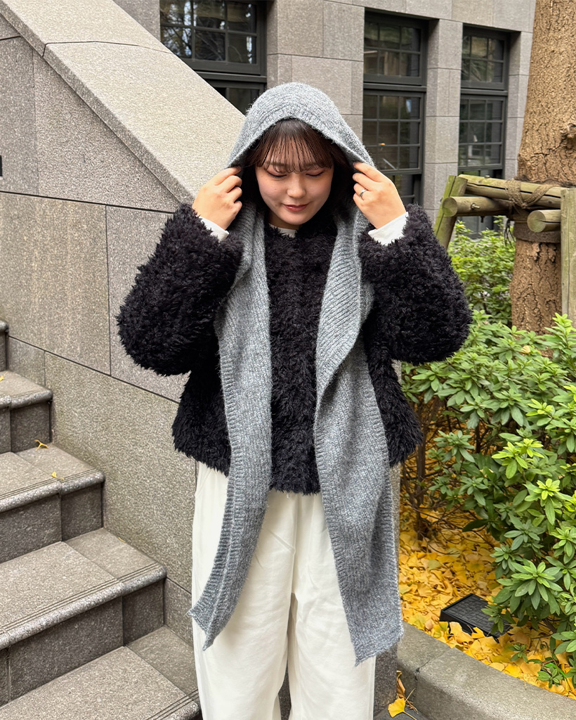 ニットフードマフラー | ファッション通販サイト NUGU