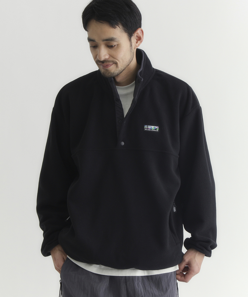 フリースハーフスナップロゴトレーナー(S オフシロ): トップス｜Right