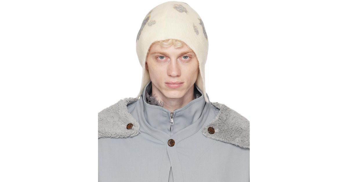 Kiko Kostadinov Off-white Angelos Beanie in Grey for Men | Lyst UK