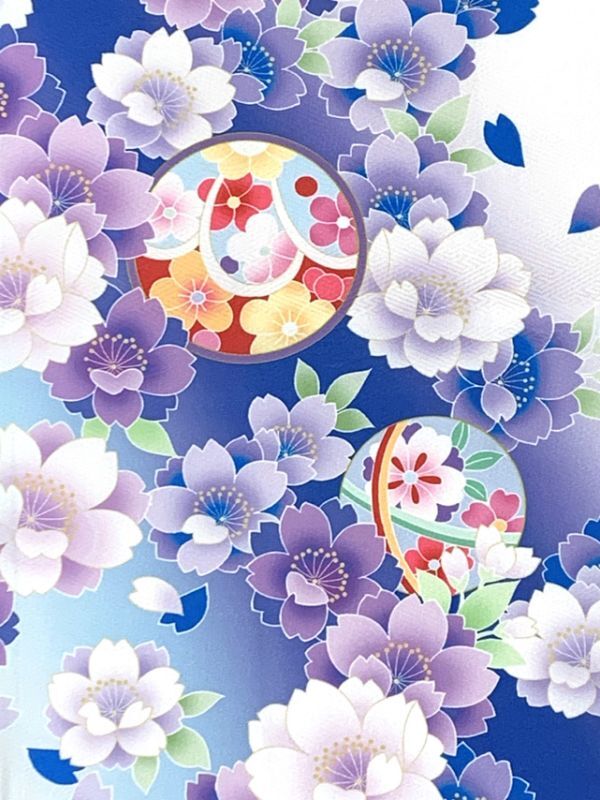 七五三 着物 7歳 2023年新作 単品 金駒刺繍 幻想的な柄の四つ身の子供