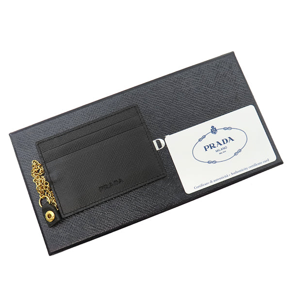 プラダ PRADA リボン フラップ ウォレット 1MH132 ブラック