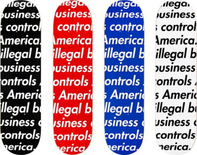 Supreme Illegal Business Skateboard Deck Black/Red/White (SS18SB8