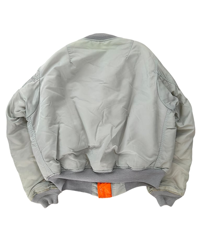 80-90's USA製 ALPHA MA-1 フライトジャケット L ビンテージグレー |