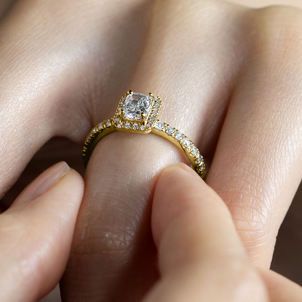 K18YG ルシーダ ラディアントカット ダイヤモンド エタニティタイプ