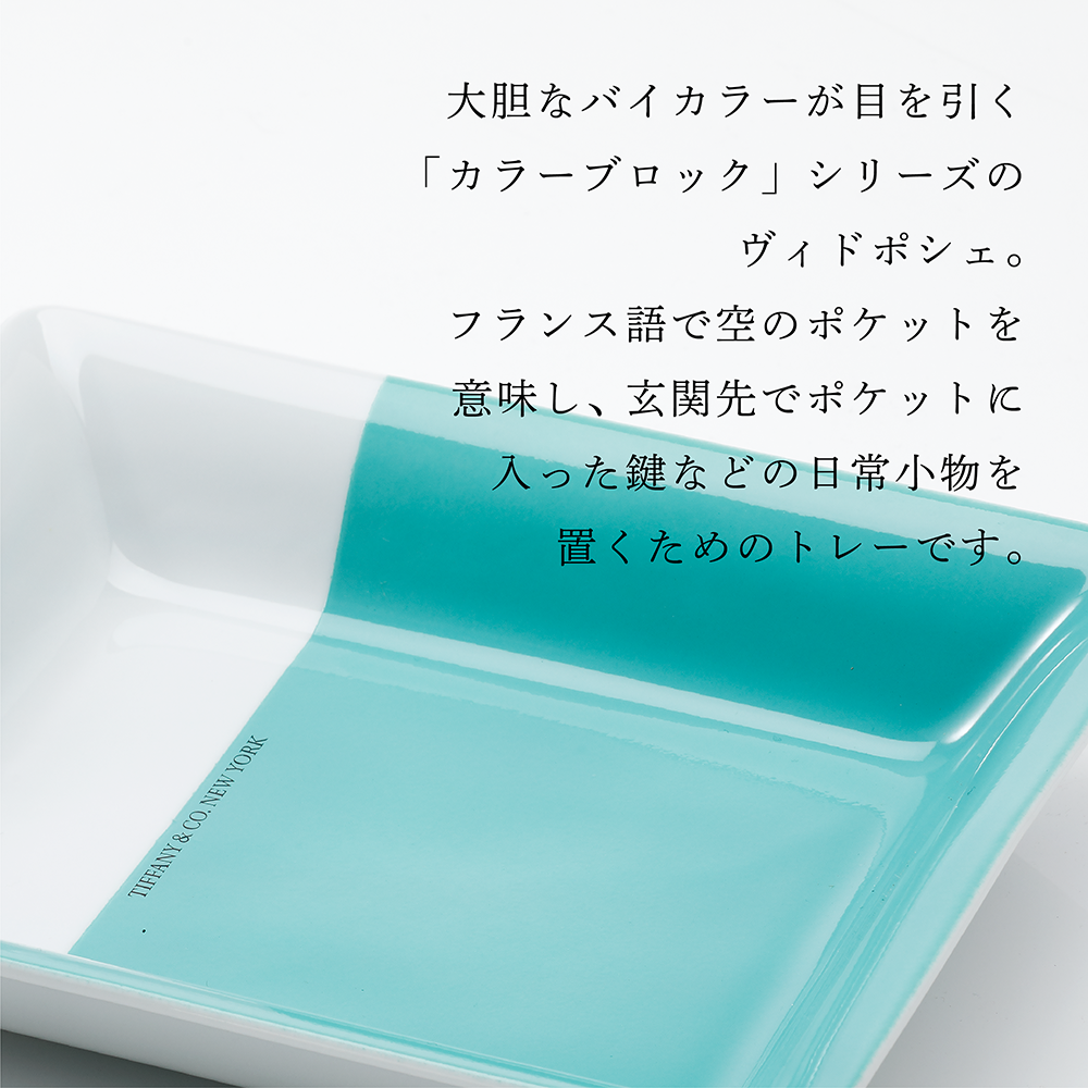 TIFFANY ティファニー カラーブロック ヴィド ポシェ 名入れ彫刻代込み