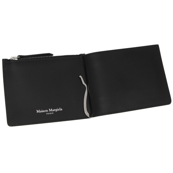 メゾンマルジェラ 二つ折り財布 マネークリップ コインケース ブラック