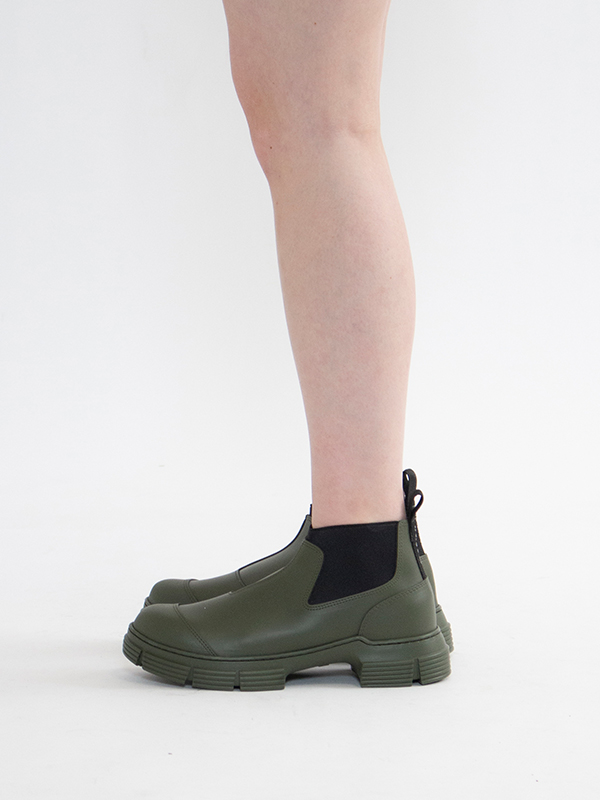 Recycled rubber crop city boot-リサイクルラバークロップシティー