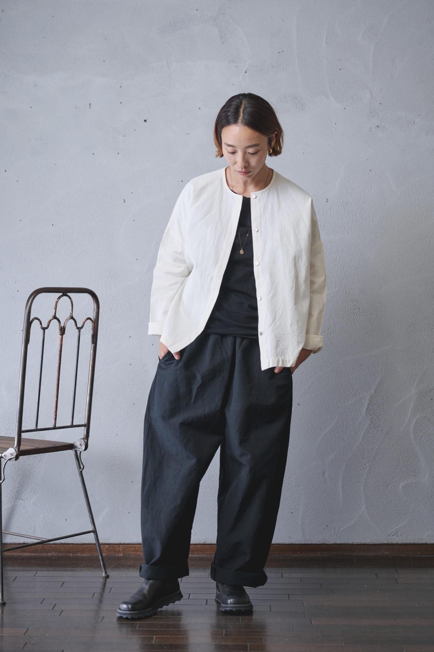 YAMMAMAN 会津木綿 バルーンパンツ（黒）- poooL (online shop)