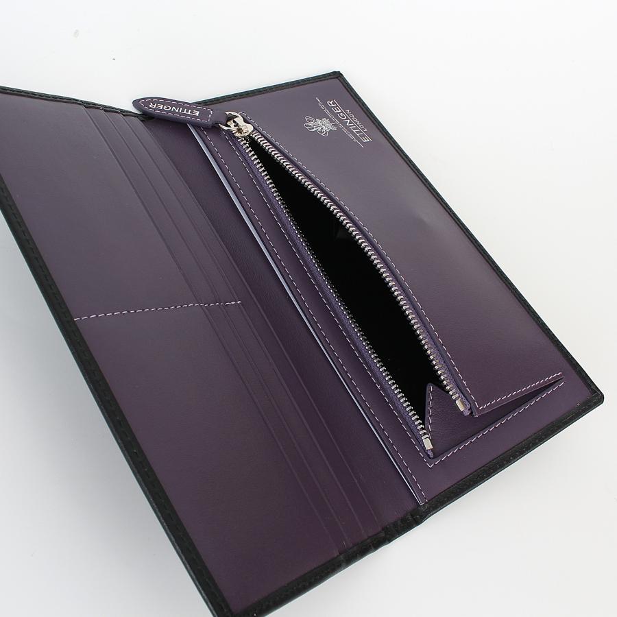 ETTINGER（エッティンガー） 財布 長財布 ブラック/パープル LONG