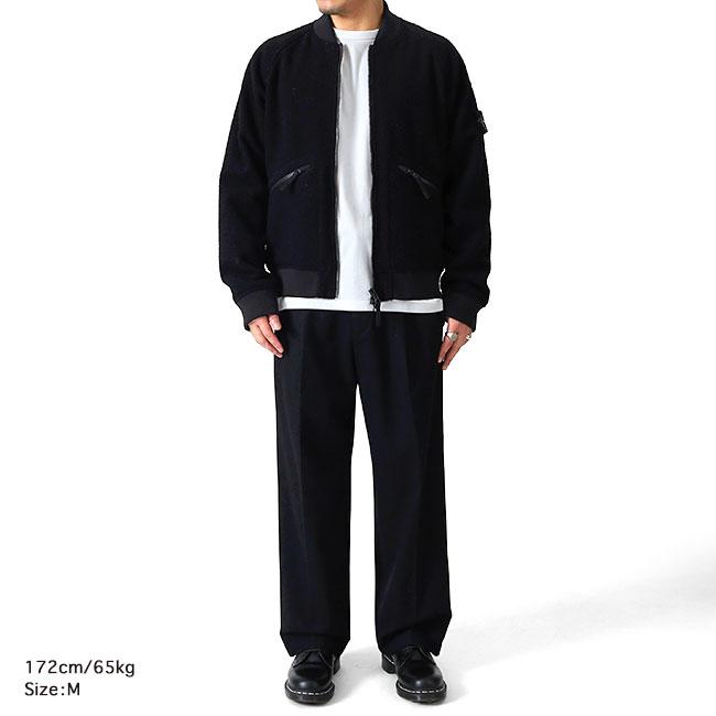 STONE ISLAND ストーンアイランド ボアフリース ウール ボンバー