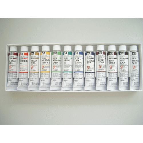 ホルベイン 専門家用油絵具セット 4号 12色セット 10ml・12色 HOLBEIN