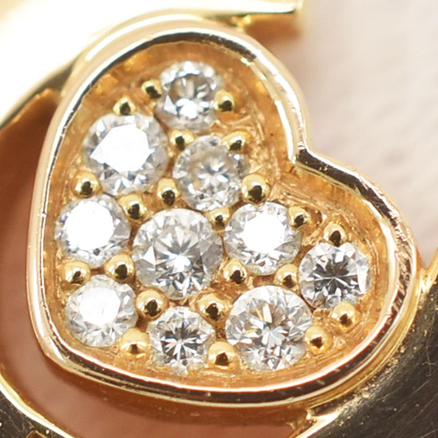 CELINE（セリーヌ） リング 指輪 ハート 10Pダイヤ ロゴ 約11号