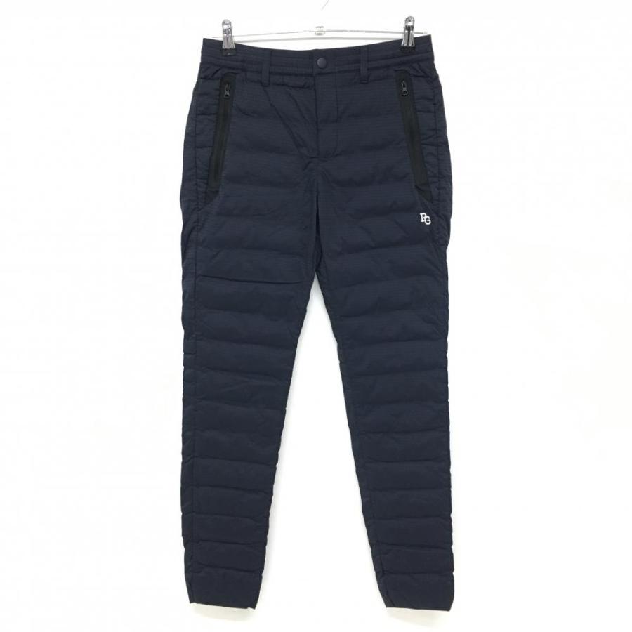 超美品】パーリーゲイツ 中綿ナイロンパンツ ネイビー 千鳥格子地模様