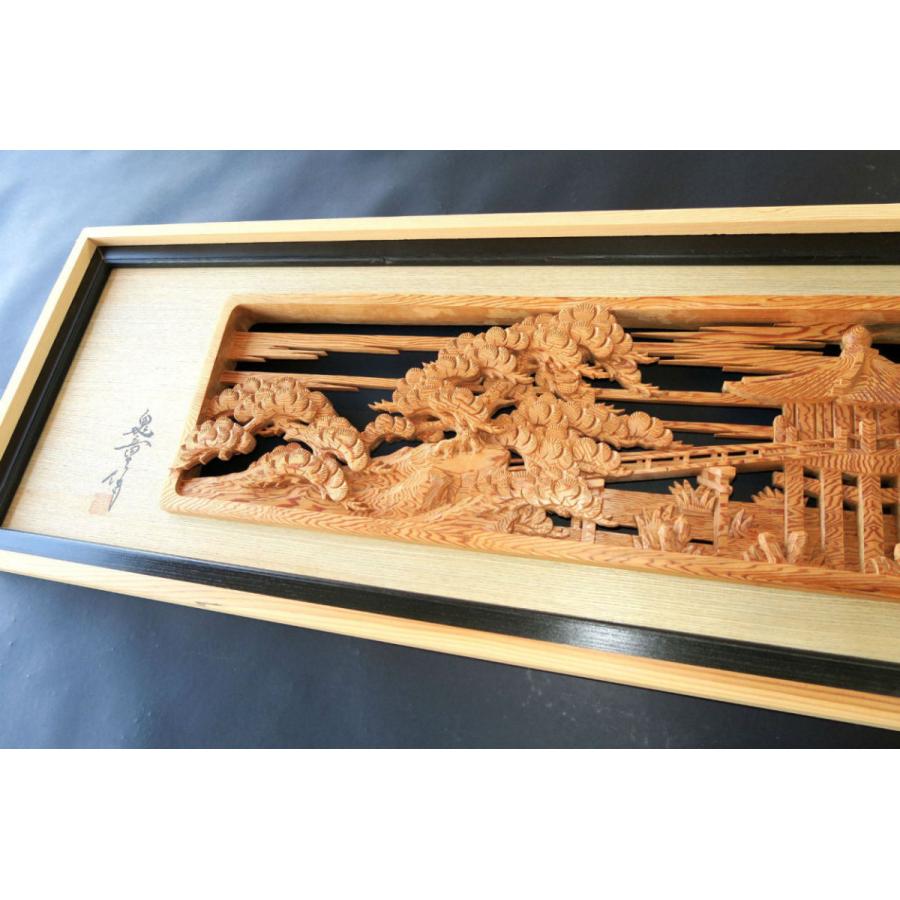 欄間 建具 欄間彫刻 【1点もの商品】【新品】 高級手彫り欄間2間1組