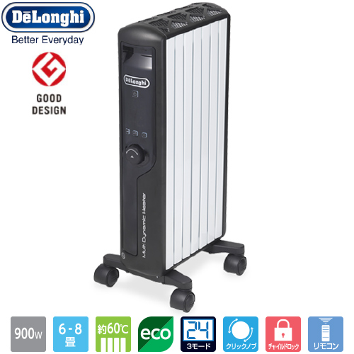 デロンギ マルチダイナミックヒーター MDHU12-BK（ピュアホワイト＋