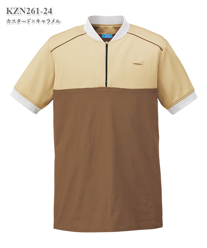 男女兼用楽ポロ半袖[KAZEN製品] KZN261｜THS-白衣通販・販売
