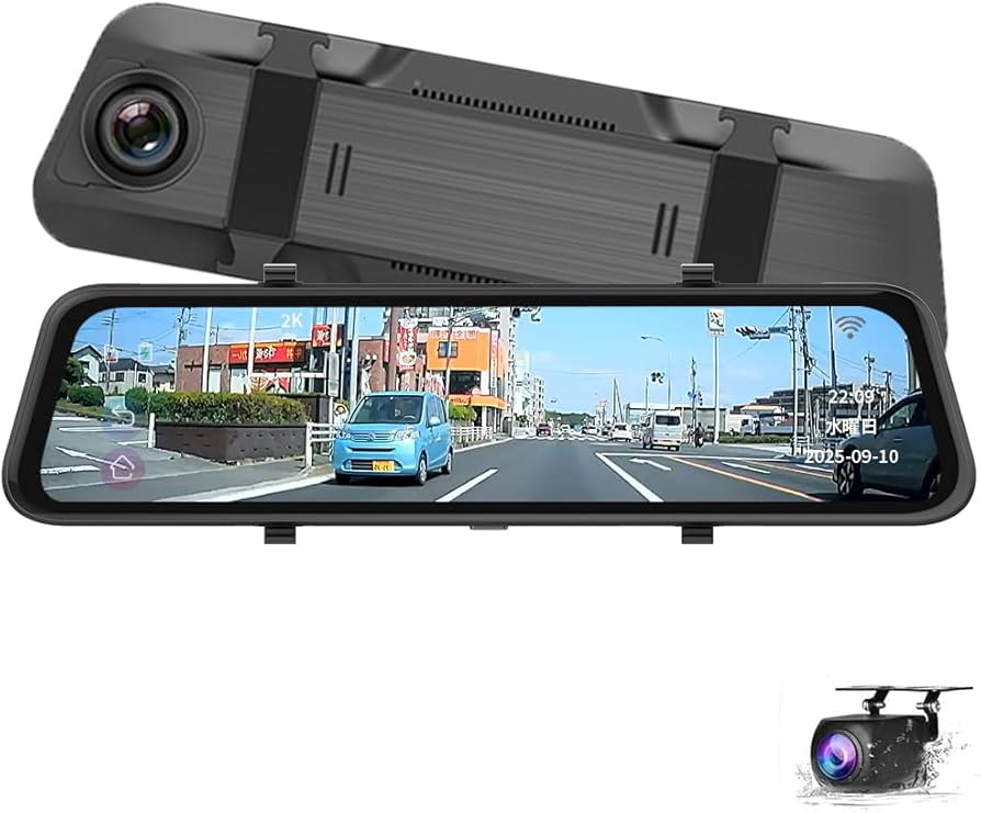 Amazon.co.jp: Pirara ミラー型ドライブレコーダー 2K 前後同時表示