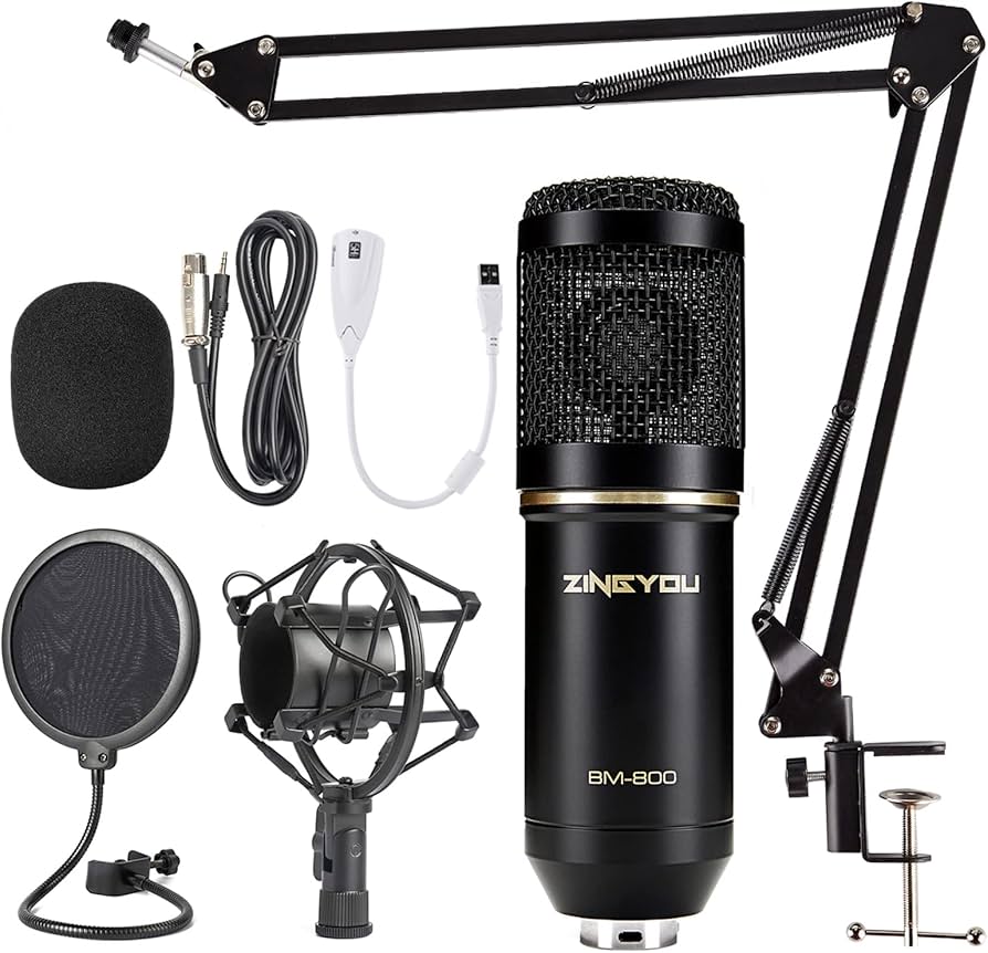 Amazon.com: ZINGYOU Condenser Microphone Bundle, BM-800 Mic Set