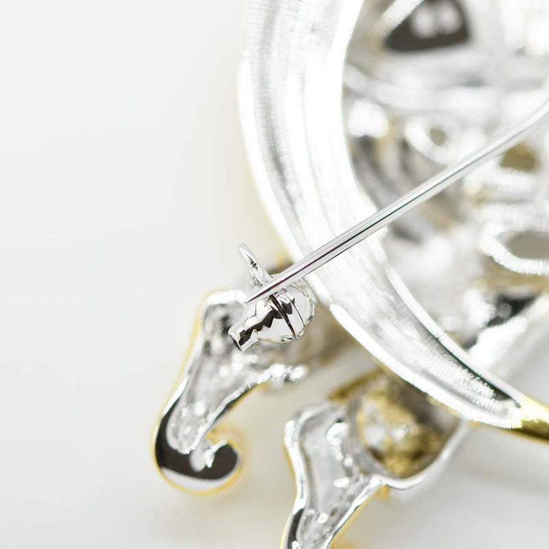 ミキモト ピエロ 月 ブローチ パール シルバー MIKIMOTO ムーン M862