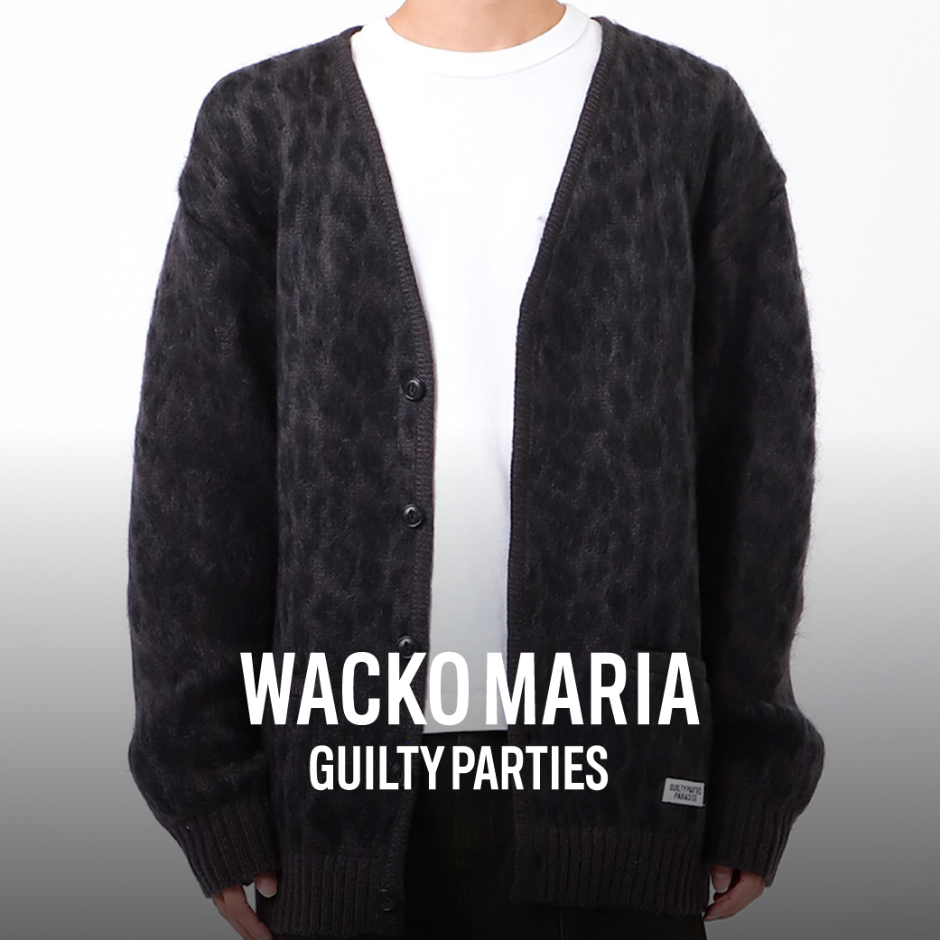 WACKO MARIA - LEOPARD HEAVY MOHAIR KNIT CARDIGAN - STUDIOUS