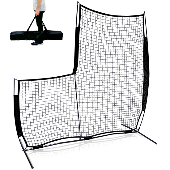 KaRaDa Style 野球 防球ネット ピッチング フェンス L字型 大型 2m