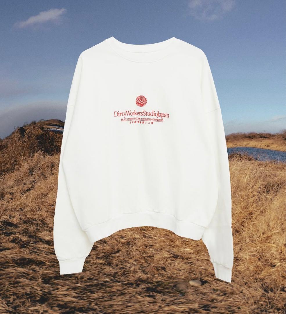 Dirty Workers Studio Japan スウェット XL ホワイト Dirty Workers Studio Japan | 14oz “HOMETOWN” ZIP HOODIE