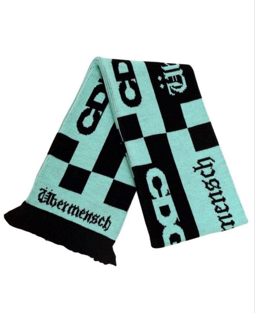 CDG G-DRAGON Ubermensch ストール ミント 黒 新品 CDG G-DRAGON Checkered Stole Mint/Black コムデギャルソン ストール