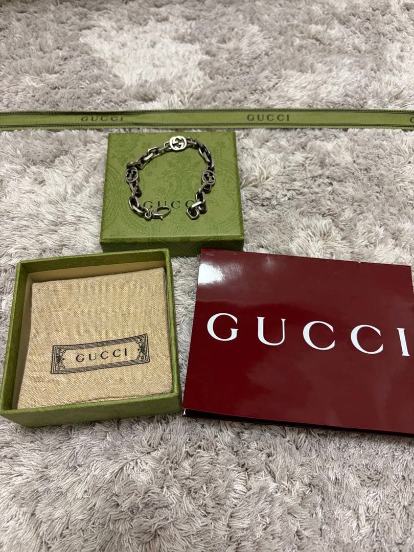 GUCCI インターロッキングG チェーンブレスレット グッチ GUCCI ダイアゴナル インターロッキングG チェーン